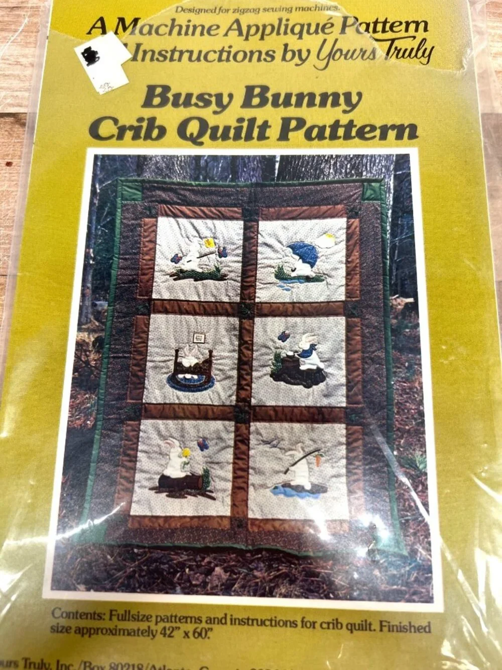 Busy Bunny Crib Quilt Pattern Machine Applique By Yours Truly 42